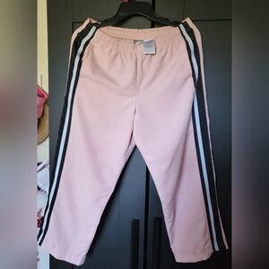 Nike Pink Woman Joggers with Black and White Stripes
